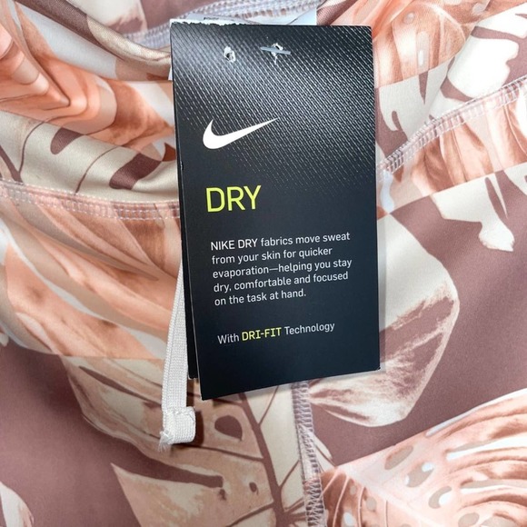 Nike Women's Dri-Fit Crop Leggings Botanical palm print M - Picture 10 of 12